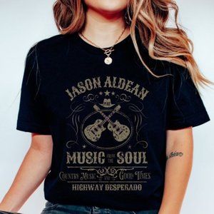 Jason Aldean Concert Shirt Highway Desperado Tour TShirt Jason Aldean Country Mu